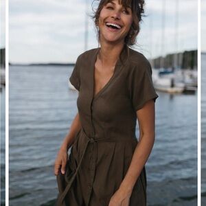 Liz Aliz, June Dress in Dark Green - S